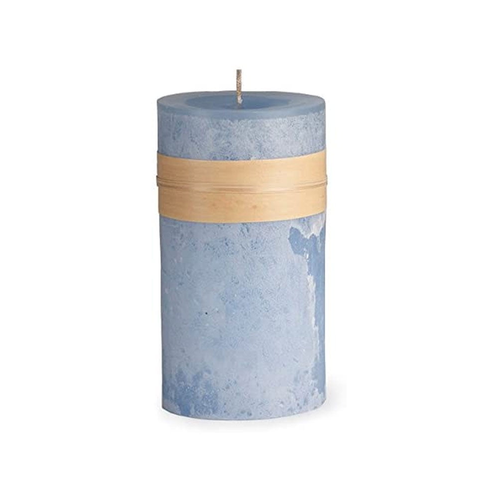 Vance Kitira Crystal Blue Pillar Candle, 3.25'' x 6''