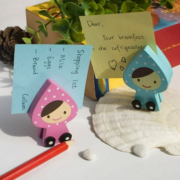 [Happy Doll] - Card Holder / Wooden Clips / Wooden Clamps / Animal Clips