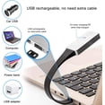 thumbnail image 5 of Luces de lectura LED, luz de lectura recargable por USB, luz nocturna para ojos, lámpara de clip de 3 modos de brillo en el libro, flexible de 360°, en iluminación de cama (plata) JM  MX-0134997FYD, 5 of 5