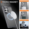 thumbnail image 3 of Designed for Magnetic Samsung Galaxy S25 Ultra Case,[Compatible with MagSafe] [Military Grade Drop Protection] Slim Hybrid Translucent Matte Shockproof with Anti-Fingerprint Phone Case,Gray, 3 of 9