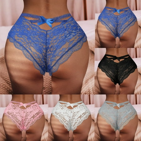 Ukumplol Panties for Women s Underwear Women s and Attractive Fluoroscop Waist and Hip G Shaped Pants Underwear Plus Size Panties Womens Panties Gray L