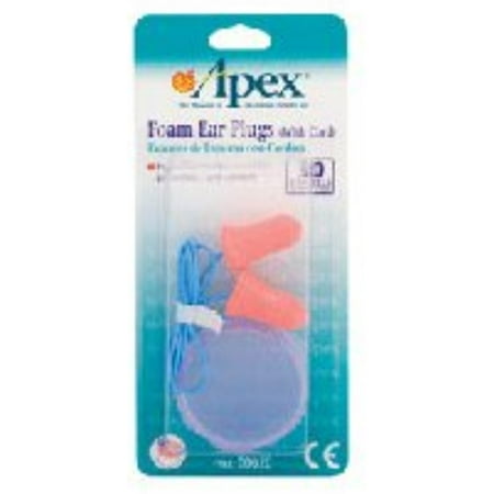 Apex Ear Plugs Foam With Cord 1 pr (Pack of 3)