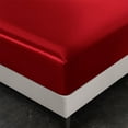 thumbnail image 5 of AiMay 6 Piece Satin Bedding Sheet Set King Burgundy Deep Pocket Super Soft 1800 Series Luxury Rich Silk Silky Solid Color 4 Pillowcases Reversible Sexy Honeymoon Wrinkle Free (King, Burgundy), 5 of 9