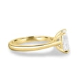 thumbnail image 5 of ESTE ORIGIN 2.40Ct Lab-Grown Radiant Diamond Solitaire Ring with Trellis Setting in 10K Yellow Gold for Women, 5 of 8