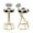 Gold Football, variant on 2Pcs S-Shaped Counter Height Bar Stools, ball Print Velvet Upholstered Bar Chairs with Footrest, Modern Indoor Barstools for Kitchen Island Home Bar