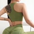 thumbnail image 3 of Sevpuikl Women's Twist Front Sexy Sport bra Wide Straps Racerback Gym Yoga Workout Summer Casual Tops(Green,S), 3 of 5