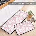 thumbnail image 4 of SKYSONIC Pink Cute Ghost Kitchen Mats Halloween Pattern Floor Runner Rug Set of 2 Anti Fatigue Non Slip Comfort Mat for Living Room Laundry Room Hallway Holiday Home Decor, 4 of 7