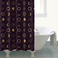 thumbnail image 4 of Dark Purple Sun Moon Star Pattern Shower Curtain 72"x84" ,Bathroom Decorative Shower Curtains Set with 12 Hooks,Modern Waterproof Washable Shower Curtain, 4 of 6