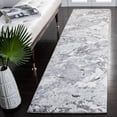 thumbnail image 3 of SAFAVIEH Cyrus Kaitlyn Abstract Shag Runner Rug, Gray/Ivory, 2'2" x 9', 3 of 12