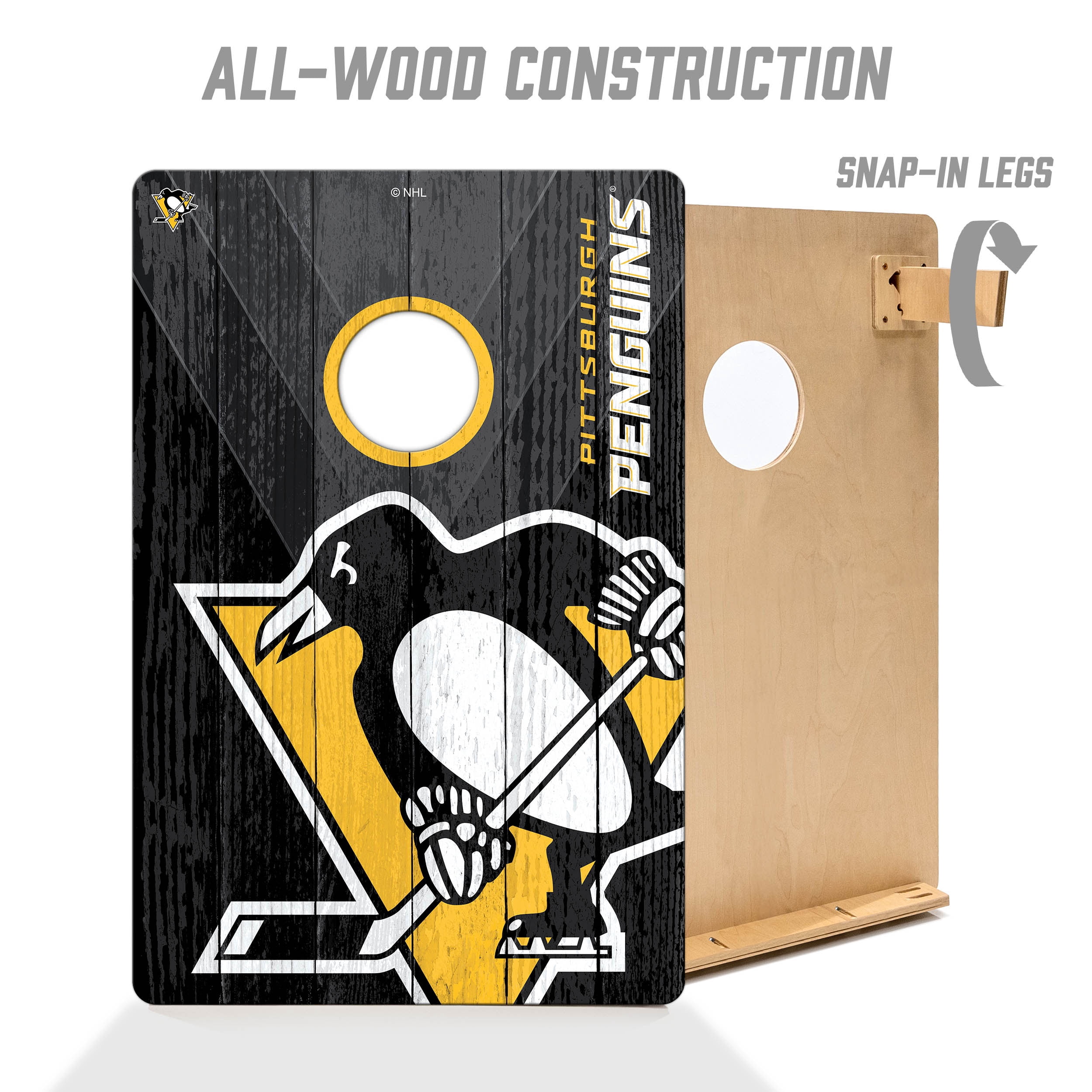 YouTheFan NHL Pittsburgh Penguins 2' x 3' Cornhole Game No Bags
