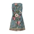 thumbnail image 5 of Generic Womens Summer Dress Loose Floral Print V Neck Sleeveless Tank Dresses Curve Hem A-Line Beach Sundresses with Pockets, 5 of 5