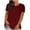 Wine#002, variant on cocolona Womens Plus Size Summer Tops Crew Neck Short Sleeve Lightweight T-shirts Casual Loose Solid Color Tees Blouse
