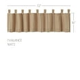 thumbnail image 5 of VHC Brands Stitched Burlap Curtain Valance, Natural, 16x72, 5 of 7