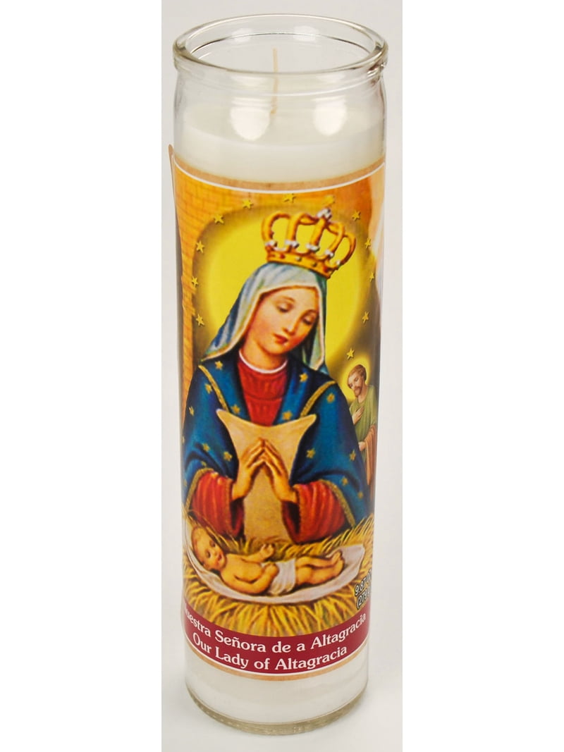 Prayer Candle Company White Wax Candle, 8 Inch for Ceremonial Use