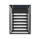 thumbnail image 3 of Luces solares Jardín Valla Lámpara Proyector LED para patio trasero Puerta delantera Garaje Cuadrado shamjiam Luz de pared, 3 of 8
