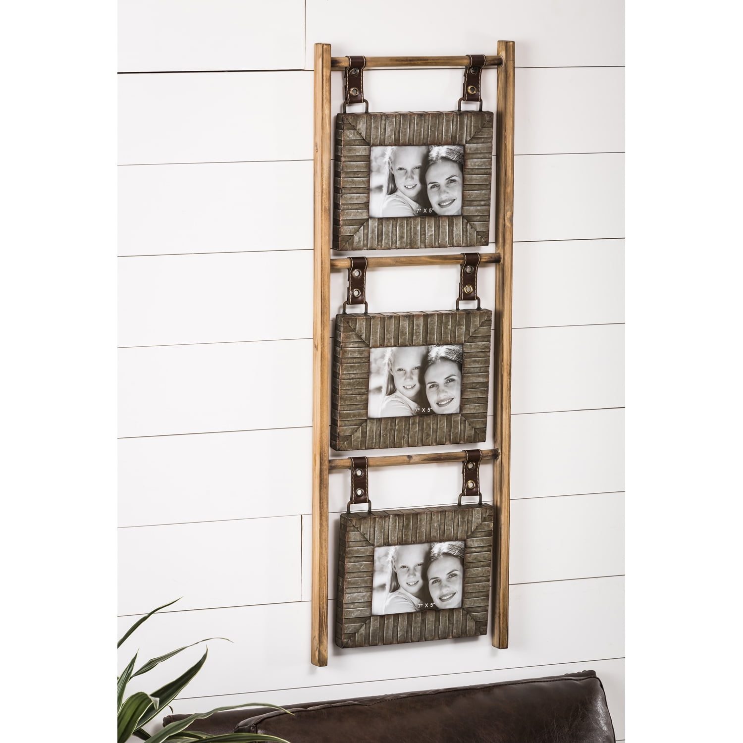 Evergreen 3 Wood and Metal Hanging Wall Frames, 13.2'' x 1.2'' x 38.6