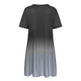 thumbnail image 5 of Fartey Womens Summer Dresses Fashion Gradient Cotton Linen Short Sleeve Dress Elegant V Neck Relaxed Fit Dress Summer Lightweight Beach Holiday Sun Dress, 5 of 7