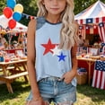 thumbnail image 5 of Grblisyd 4th of July Tank Tops for Girls American Flag T-Shirt Kids Independence Day Shirts Crew Neck Patriotic Sleeveless Top Tees 1-13T, 5 of 6