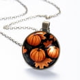 thumbnail image 6 of Maple Leaf Pumpkin Necklace Personalized Custom Photo Round Pendant Adjustable Stainless Steel Necklaces with Gift Box for Men Women Mothers Valentine's Jewelry Gift, 6 of 6