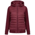 thumbnail image 6 of Luvrsol Winter Coats for Women Hooded Quilted Puffer Jacket Full Zip Warm Coat Outerwear, Wine S-2XL, 6 of 7