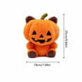 thumbnail image 2 of Halloween PUMPKIN PLUSH Stuffed Toy with Jack-o'-Lantern , Soft Orange Cuddly Halloween Decor for , Party Table, Bedroom, Seasonal Display or Gift, 2 of 7