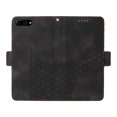 thumbnail image 4 of ELEHOLD For iPhone 8 Plus/7 Plus Leather Wallet Phone Case, Embossed Diamond Folio Flip Cover, Card Holder Cash Slot, Stand Support, Wrist Strap Lanyard -Black, 4 of 10