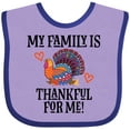 thumbnail image 3 of Inktastic Thanksgiving Turkey Family is Thankful for Me Boys or Girls Baby Bib, 3 of 4