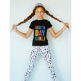 thumbnail image 5 of Tstars Girls' 90s Retro Birthday T-Shirt - Fun Graphic Tee - Youth Size S - Black, 5 of 6