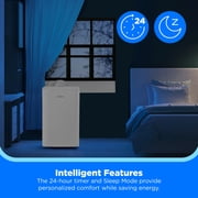Midea 8,000 DOE, 12, 000 BTU ASHRAE SmartCool Portable Air Conditioner, For spaces up to 350 Sq. Ft, MAP08S1XWT-S