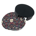 thumbnail image 3 of LNWH Non-Slip Decorative Drink Coasters, Traditional Day Of The Dead Skull Pattern Drink Mats with Holder, 6Pcs, 3 of 8