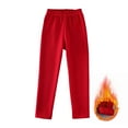 thumbnail image 5 of TAmten Baby Girl Leggings 18-24 Months Girls Fleece Lined Leggings High Waisted Stretchy Thick Thermal Soft Tights Pants Toddler Kids Cozy Winter Warm Pant(Red,7-8 Years), 5 of 7