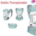thumbnail image 4 of Canguro Porta Bebé Ergonómico Respirable 4 en 1 Algodón Puro con Malla Recién Nacido a 20 kg, 4 of 12