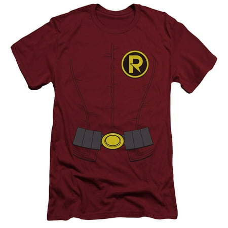 Trevco Batman-New Robin Costume - Short Sleeve Adult 30-1 Tee - Cardinal,