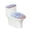 Mother's Day flower, variant on HELLHERO Mother's DayToilet Lid Seat Cover with Fits All Toilet Shapes 2 Pcs Set Toilet Lid Cover and Toilet Tank Lid Cover 17"x21" for Universal