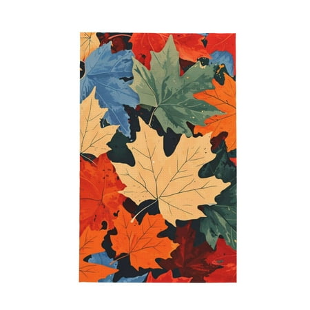 

Absorbent Kitchen Towels Colorful Autumn Maple Leaves Quick Drying Dish Towels for Kitchen Drying Soft Hand Towels with Lanyard for Kitchen Decor