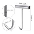 thumbnail image 2 of 6"(150mm) T-Handle Meat Boning Hook, Galvanized T Hooks for Butcher, 2 of 5