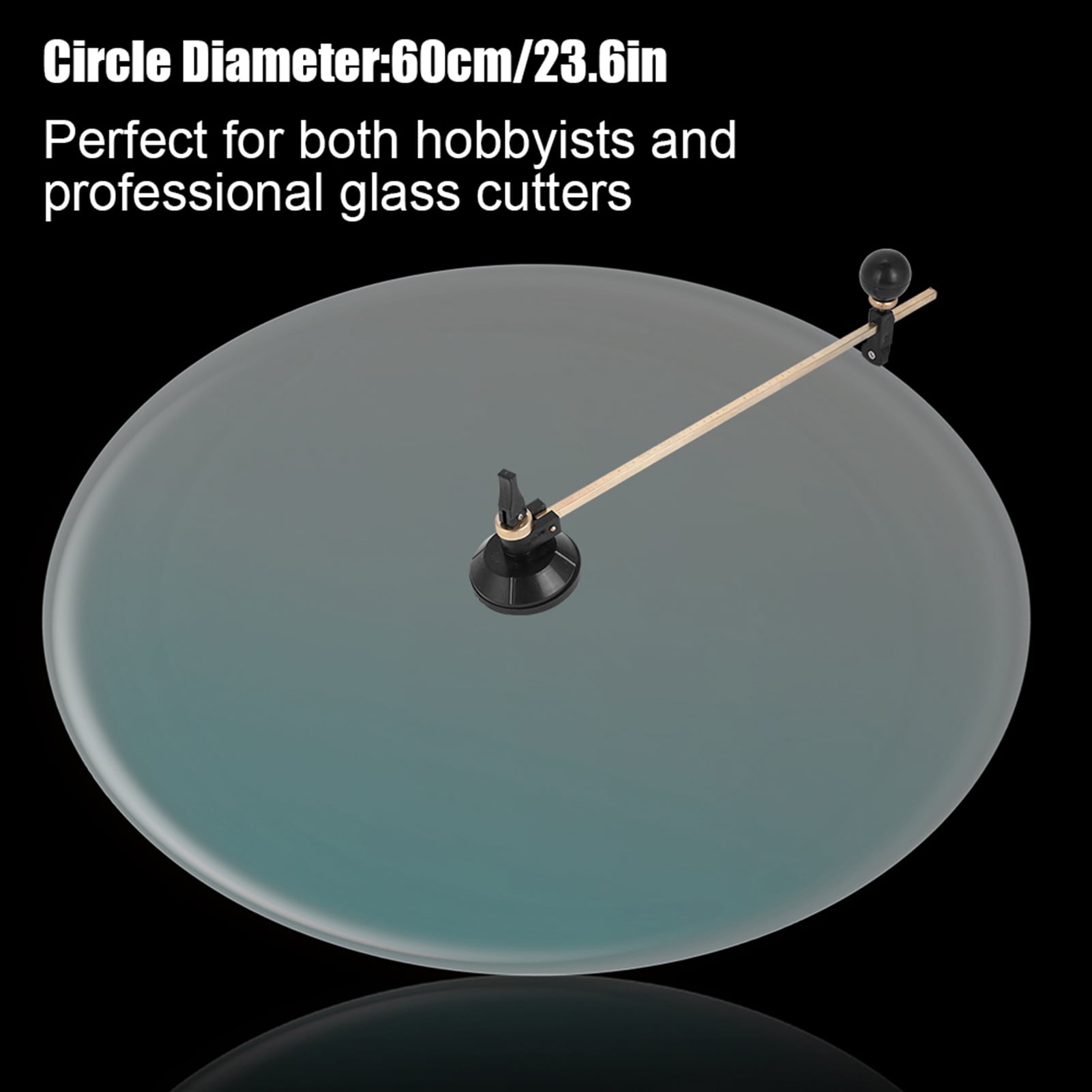Circle Glass Cutter, Glass Cutter 6 Wheel Compasses Easy To Read
