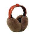 thumbnail image 1 of Orejeras cálidas de invierno para mujeres y niñas, suaves, de piel sintética, de felpa, con diadema plegable., 1 of 3