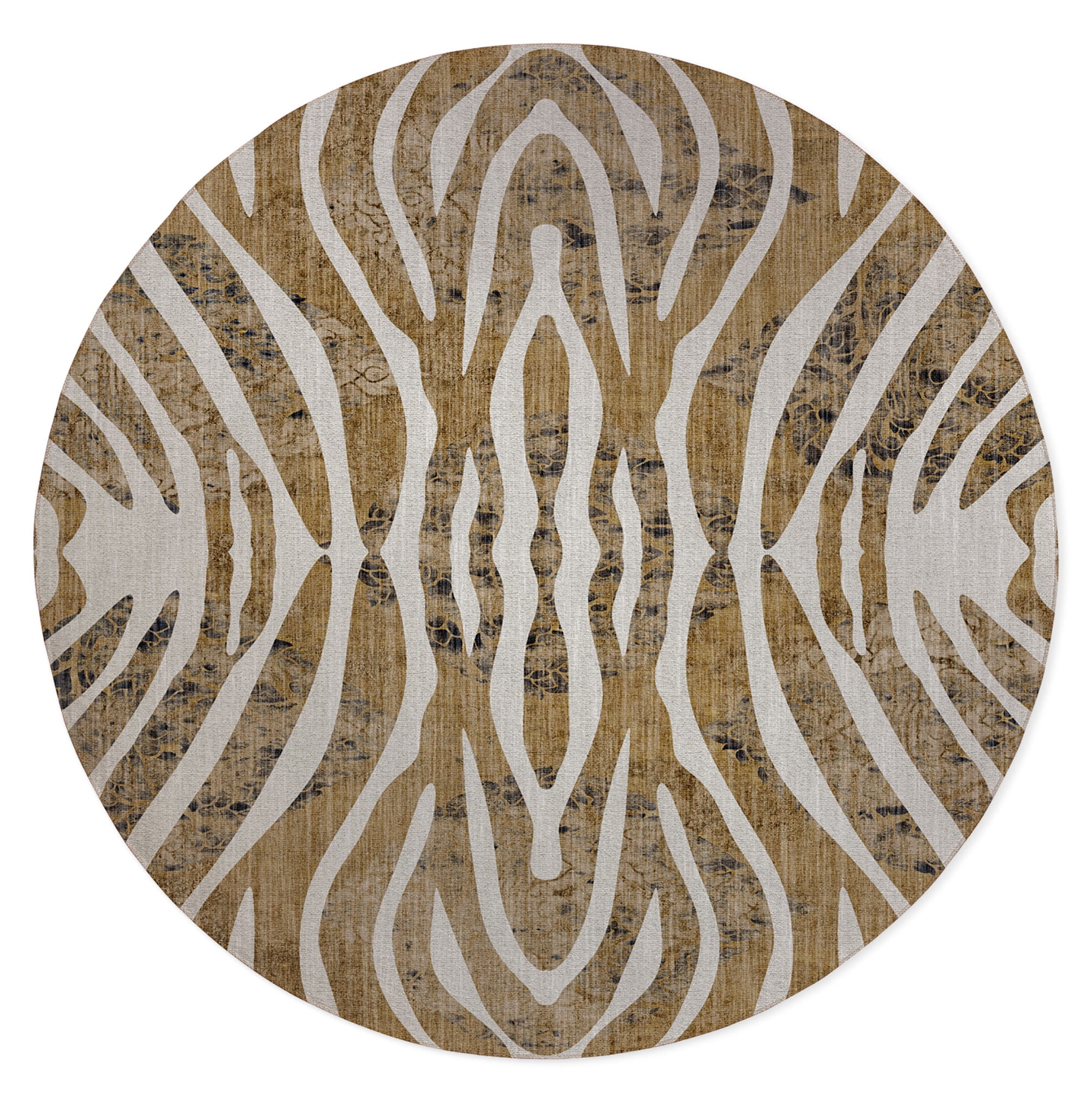 Zebra Bath Rug Kavka Designs Color: Brown, Size: 36 W x 60 L