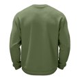 thumbnail image 5 of Men's Waffle Thermal Shirts Textured Underwear Tops, Lightweight Pullover Sweaters, Long Sleeve, Crew Neck Army Green 2XL, 5 of 6