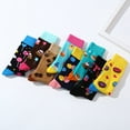 thumbnail image 6 of Fraobbg 6/8 Pack Pattern Dress Socks Art Oil Crazy Novelty Casual Crew Cotton Socks Christmas Gift, 6 of 9