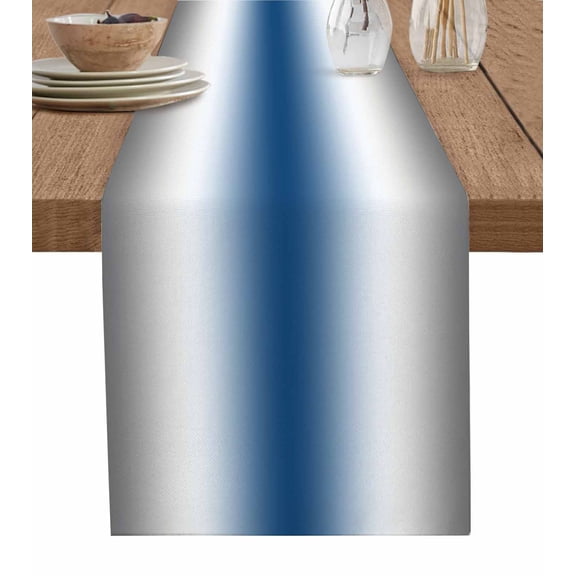 Table Runner Dresser Scarf 13 x 90 Inch Abstract Dark Gray Lake Blue Gradient Ombre Table Runners Non-Slip Heat Kitchen Dining Table Decor for Indoor Outdoor Home Party Decoration