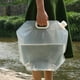 thumbnail image 4 of Wosthever Bolsa de agua plegable, jarra de almacenamiento portátil ligera, botella de agua práctica con asa incrustada, contenedor de agua para Kits de desorden para acampar 10L, 4 of 6