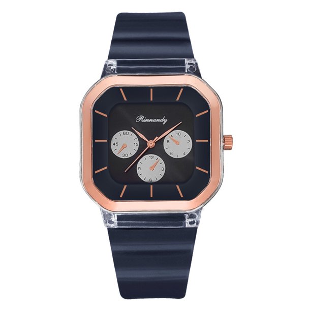 La correa casual de la moda mira el vestido pequeño del reloj del cuarzo del dial de las señoras del gel de sílice Wmkox8yii gfajkfgbkjabf1568