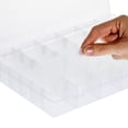 thumbnail image 6 of FLONOZZ 4 Pack Clear Plastic Jewelry Organizer With 10, 15, 24, 36 Compartments For Daily Organizers, 6 of 6