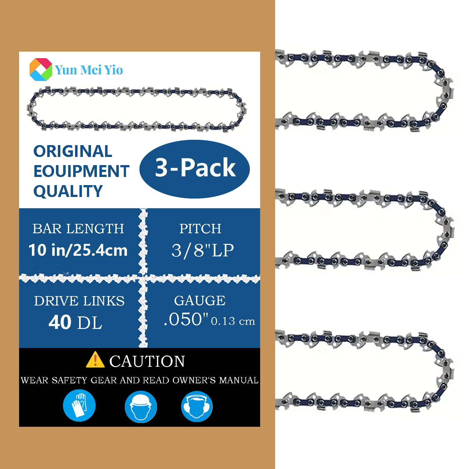 Husqvarna S40 Chainsaw Chain 10" 3/8LP .050" 91PX040 - Fits Pole Saws & Lynxx