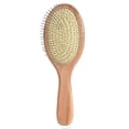 thumbnail image 1 of Wooden Steel Needle Hair Brush Pin Hairbrush Scalp Massage Improve Hair Health Wood Paddle Detangli, 1 of 5