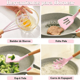 thumbnail image 3 of Juego Utensilios de Cocina Kitchen Home Rosa Madera de Silicona 12 Pza, 3 of 8