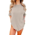 thumbnail image 2 of Women's Short Sleeve T-shirt Women'S Loose And Comfortable Oversized Trendy T Shirt Top,Yellow Women's Short sleeve T-shirt L, 2 of 9