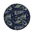 thumbnail image 2 of Junzan Hand Drawn Rockets Tire Cover Wheel Protector For Truck Suv Trailer Camping Rv Tire Covers-16 Inch, 2 of 9